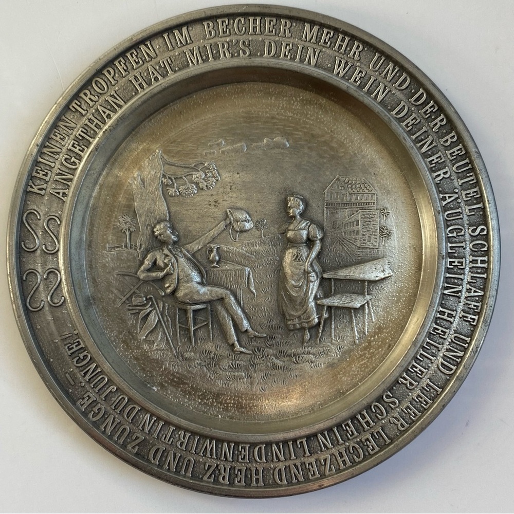 Vintage German 95% Pewter plate Frieling-Zinn - Picture 2 of 7